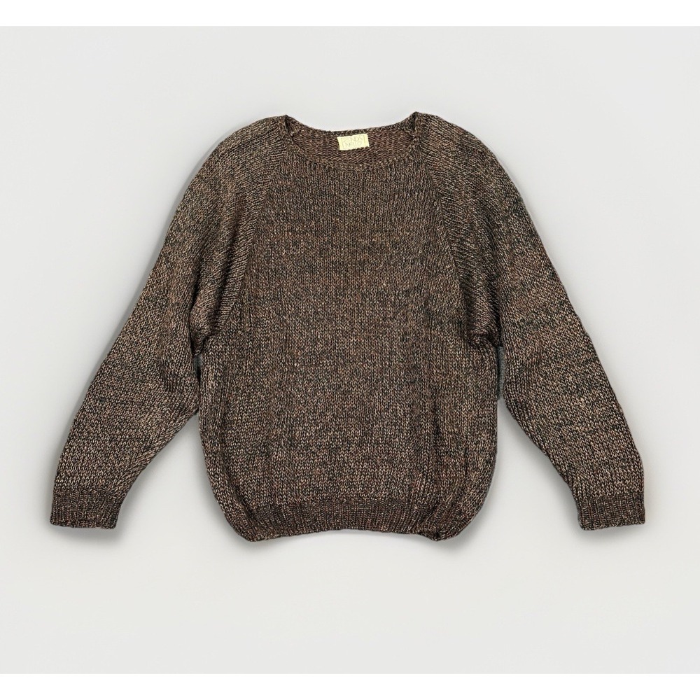 Vintage Zonda Nellis Woven Fiber Art to Wear Womens Sweater Black Brown S Canada
